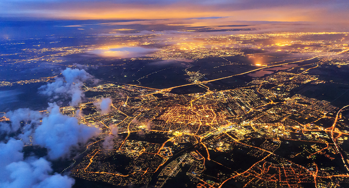 imagem aérea cidade